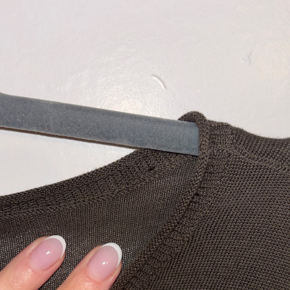Autumn Cashmere Dark Brown Ruffle Sleeve Top - Picture 4 of 5